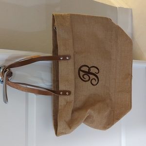 Burlap oversized tote